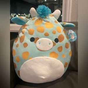 NWT Zelia the Giraffe 16” inch Squishmallow Blue w/ Gold Spots Large S16 #1305